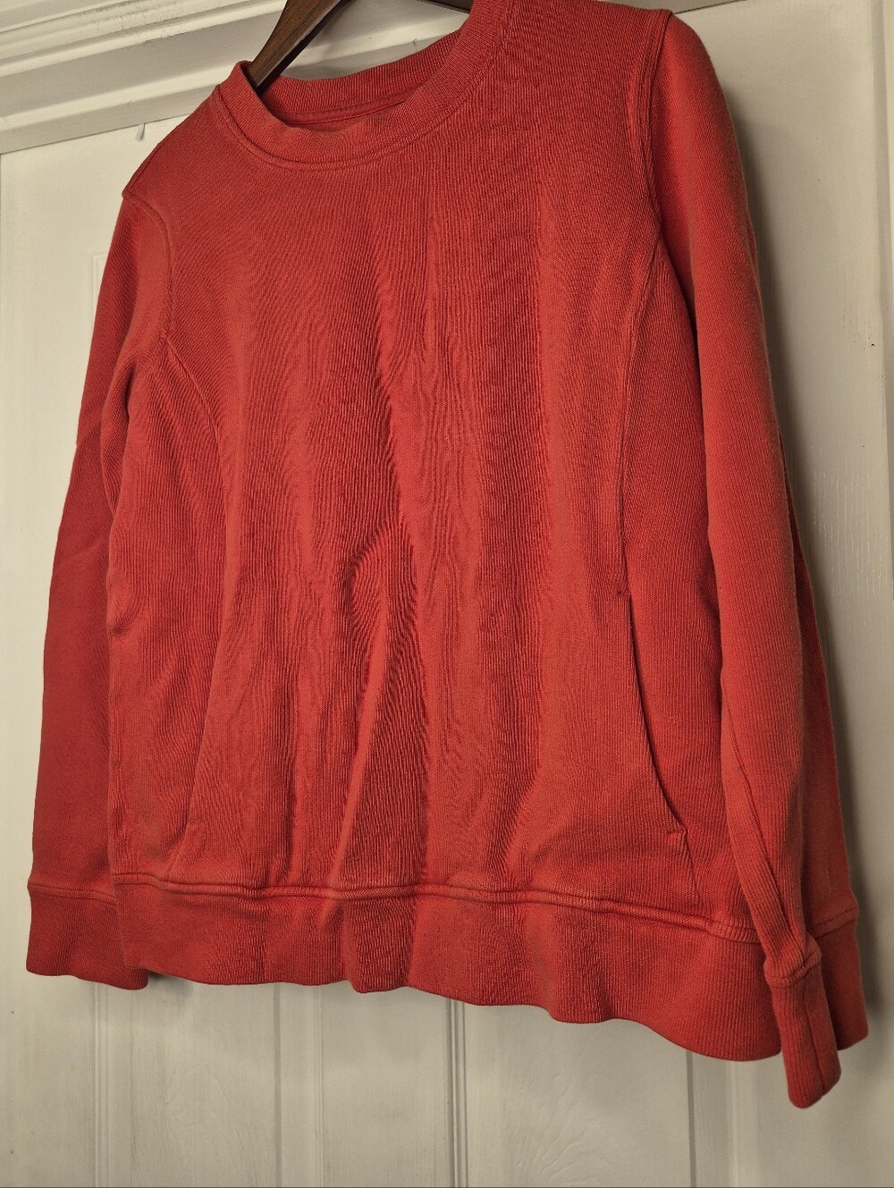 Duluth Trading Co Orange Crewneck Sweatshirt Large